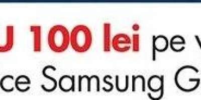 100 lei CADOU pe voucher pentru orice Samsung Galaxy S5!