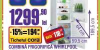 Combina frigorifica Whirlpool WBE 3411 A+W