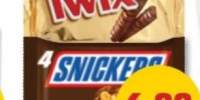 snikers/ twix 4 pack