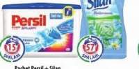 Pachet Detergent automat capsule Persil + Balsam de rufe Silan