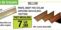 Profil drept PVC stejar capucino