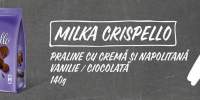 Milka Crispello praline cu crema si napolitane vanilie/ciocolata
