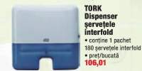 Dispenser servetele interfold Tork