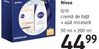 Crema de fata + apa micelara Q10 Nivea