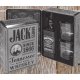 Whiskey in cutie metalica, Jack Daniel's + 2 pahare