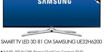 Smart TV LED 3D 81 centimetri Samsung UE32H6200