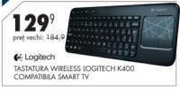 Tastatura wireless Logitech K400 compatibila Smart TV