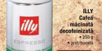 Cafea macinata decofeinizata Illy
