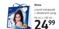 Crema hidratanta + deodorant spray Nivea