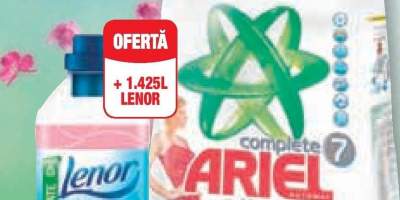 Detergent rufe Ariel + Balsam de rufe Lenor