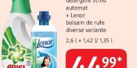 Detergent lichid automat Ariel+ Lenor, balsam de rufe