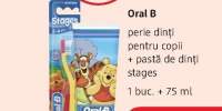 Perie de dinti pentru copii + Pasta de dinti Stages, Oral B