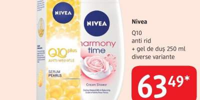 Crema anti-rid Nivea Q10 + gel de dus