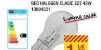 Bec halogen clasic E27 42 W