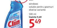 Solutie pentru geamuri, Clin Windows