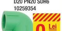 Cot verde 90 grade PPR D20 PN20, SDR6