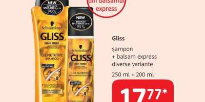 Balsam express + sampon, Gliss