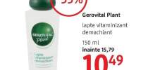 Lapte vitaminizant demachiant, Gerovital Plant