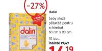 Dalin Baby aleze paturita pentru schimbat 60 cm x 90 cm