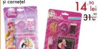 Set cu instrumente de scris si carnetel Disney Princess/Barbie