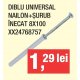 Diblu universal nailon + surub inecat