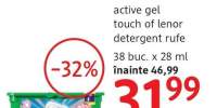 Detergent rufe Touch of Lenor, Ariel Active Gel