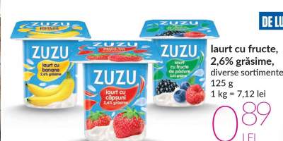 Iaurt cu fructe Zuzu