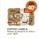 Coffee Labels suport farfurie