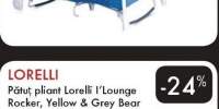 Patur pliant Lorelli l'Lounge Rocker Blue Zebra/ Yellow&Grey Bear