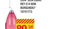 Corp suspendat Rey E14 60W Burgundiu