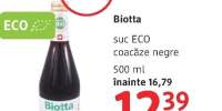 Suc Eco coacaze negre, Biotta