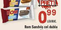 Rom Sandvis cel dublu biscuiti cu crema