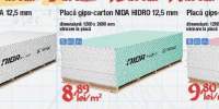 Placa gips-carton Nida/ Hidro 12.5 milimetri/ Flam 12.5 milimetri