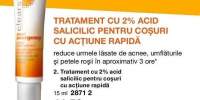 Tratament cu 2% acid salicilic pentru cosuri cu actiune rapida