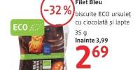Filet Bleu biscuite Eco ursulet cu ciocolata si lapte