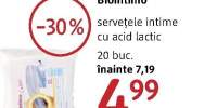 Servetele intime cu acid lactic Biointimo