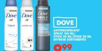 Antiperspirant spray / stick Dove