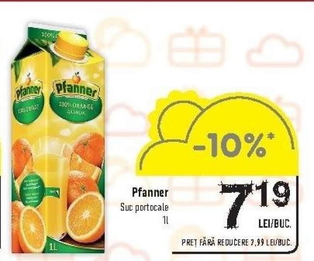 Suc portocale Pfanner 1L