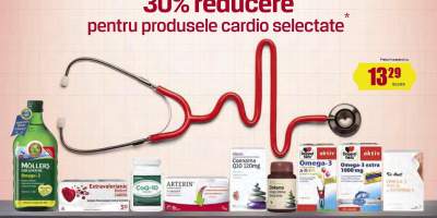 30% reducere pentru produsele cardio selectate