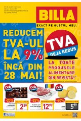 Catalog Billa supermarket 28 mai - 3 iunie 2015 'Reducerm TVA-ul la 9%'