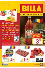 Catalog Billa Supermarket 25 iunie - 1 iulie 2015 'Exact pe gustul meu 12 pagini'