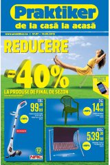 Catalog Praktiker casa si gradina 27 iulie - 16 august 2015 'Reducere de pana la 40% la produsele de final de sezon'