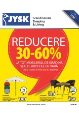 Catalog JYSK casa si gradina 6 - 19 august 'Reducere 30-60 la  tot mobilierul de gradina si alte articole de vara'