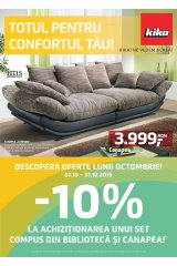 Catalog Kika mobilier 1 - 31 octombrie 2015 'Totul pentru confortul tau!'