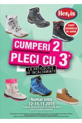 Catalog Hervis Sports 12-15 noiembrie 2015 'Cumperi 2, pleci cu 3'