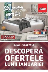 Catalog Kika mobilier 1-31 ianuarie 2016 'Idei pentru casa ta'