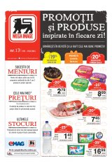 Revista Mega Image supermarketuri 7-19 iulie 'Promotii inspirate in fiecare zi'