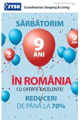 Catalog JYSK casa si gradina 25 august - 7 septembrie 2016 '9 ani in Romania'