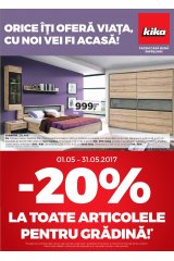 Catalog Kika mobilier 1 - 31 mai 2017 'Orice iti ofera viata, cu noi vei fi acasa!'
