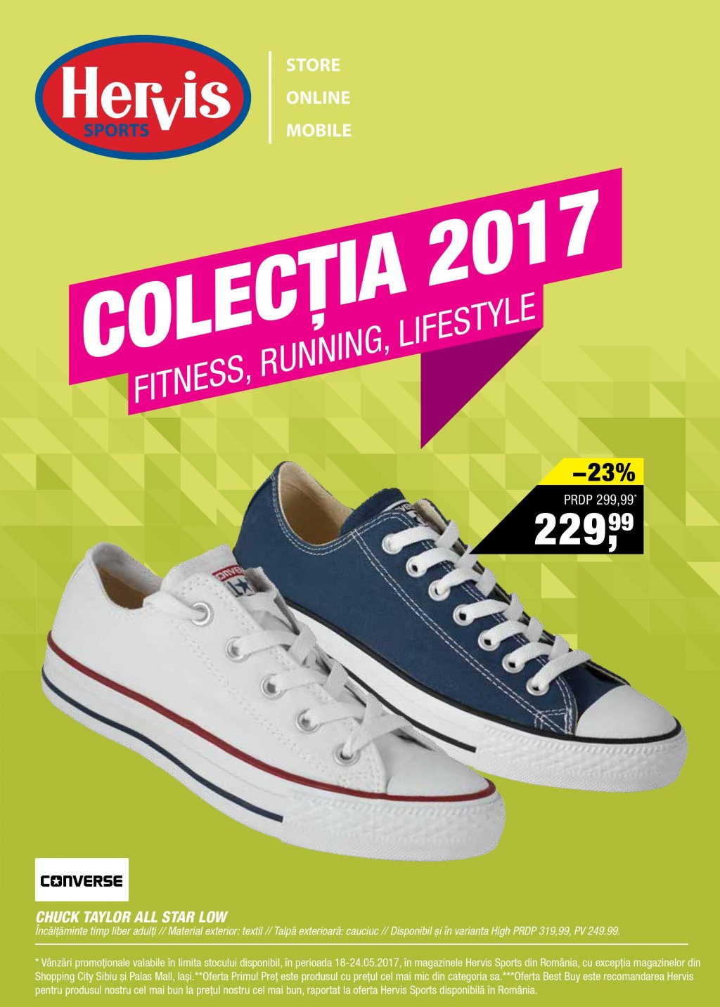 pattern combination Distrust Catalog Hervis Sports 15-21 mai 'Colectia 2017: fitness, running, lifestyle'